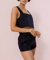 Relaxed Fit Linen Shorts Pants And Top Set