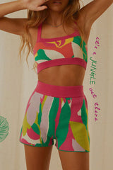 Knitted Two Piece Shorts Set