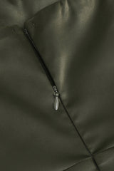 Irregular Neck Seam Corset Strapless High Slit Satin Evening Gown Slim Maxi Dresses