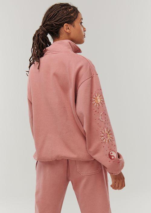 Zipper Classic Tracksuit Embroidered Hoodie Pant Set