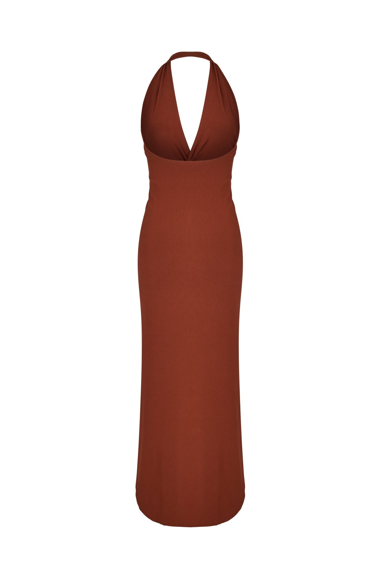 Halter V Neck Backless Summer Slit Midi Dresses
