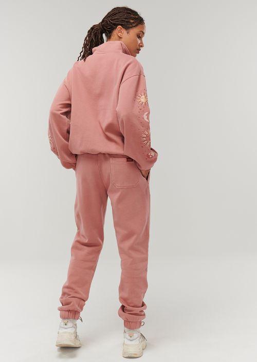 Zipper Classic Tracksuit Embroidered Hoodie Pant Set