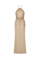 Knit Sleeveless Slit Maxi Dresses