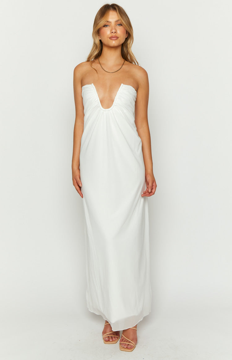 Off Shoulder Notched V Neck Ruched Formal Party Layered Plain Maxi Dresses-Yellow