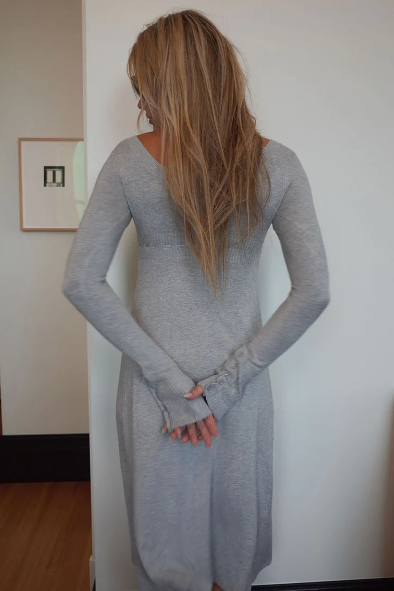 Long Sleeve Drawstring Cardigan Super Mini Shorts Knit 2pcs Set-Blue