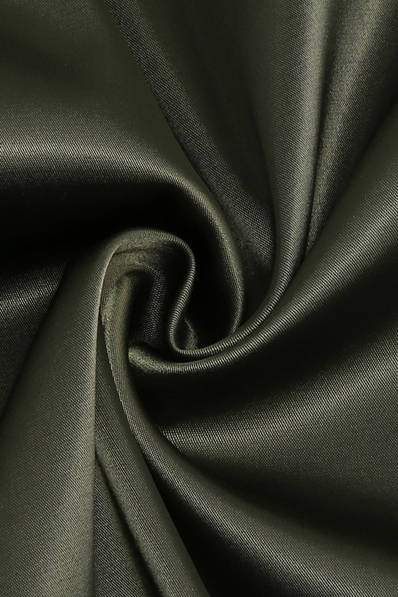 Irregular Neck Seam Corset Strapless High Slit Satin Evening Gown Slim Maxi Dresses