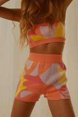 Knitted Two Piece Shorts Set