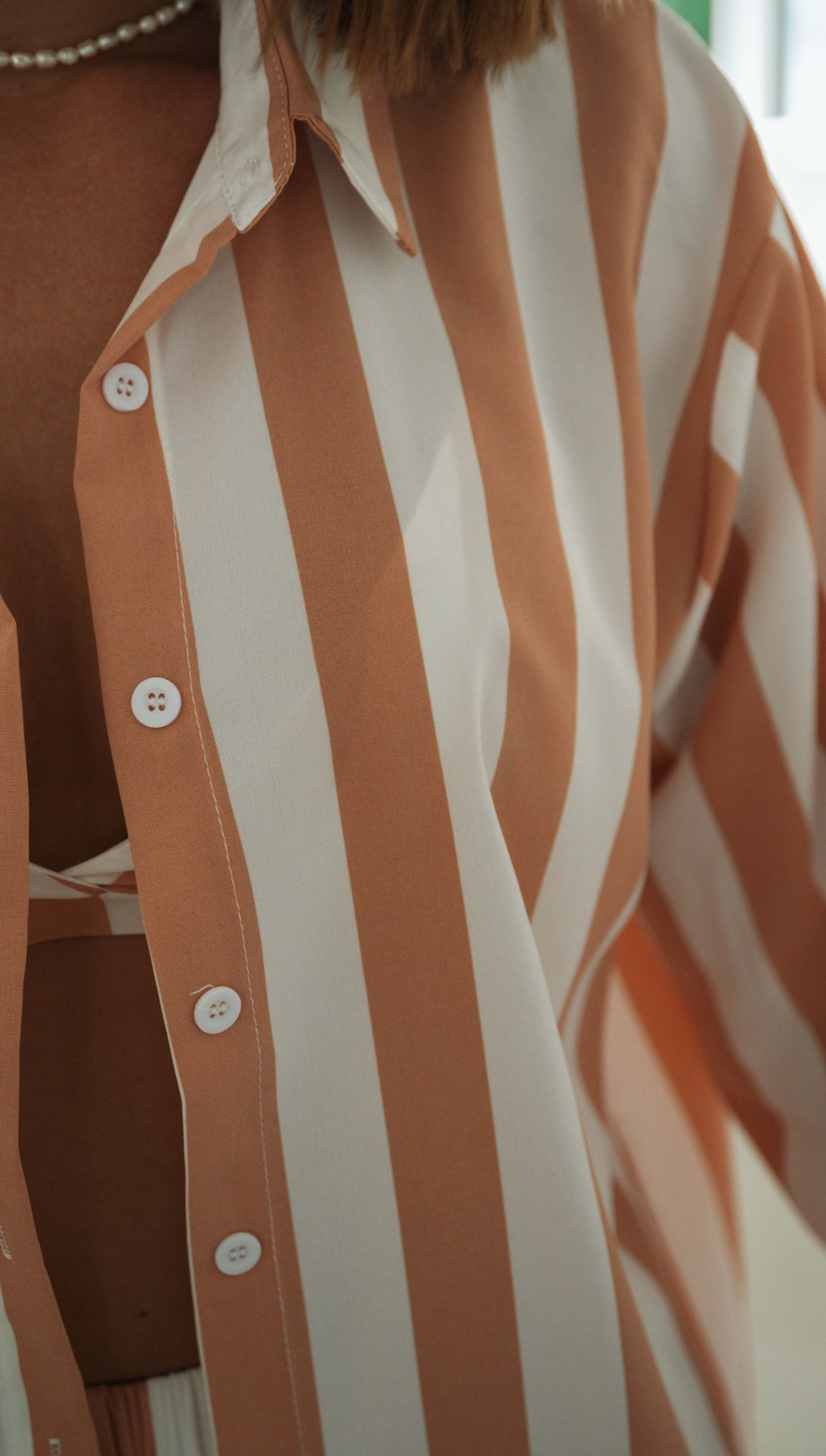 Relaxed Fit Orange White Matching Colors 3pcs Set